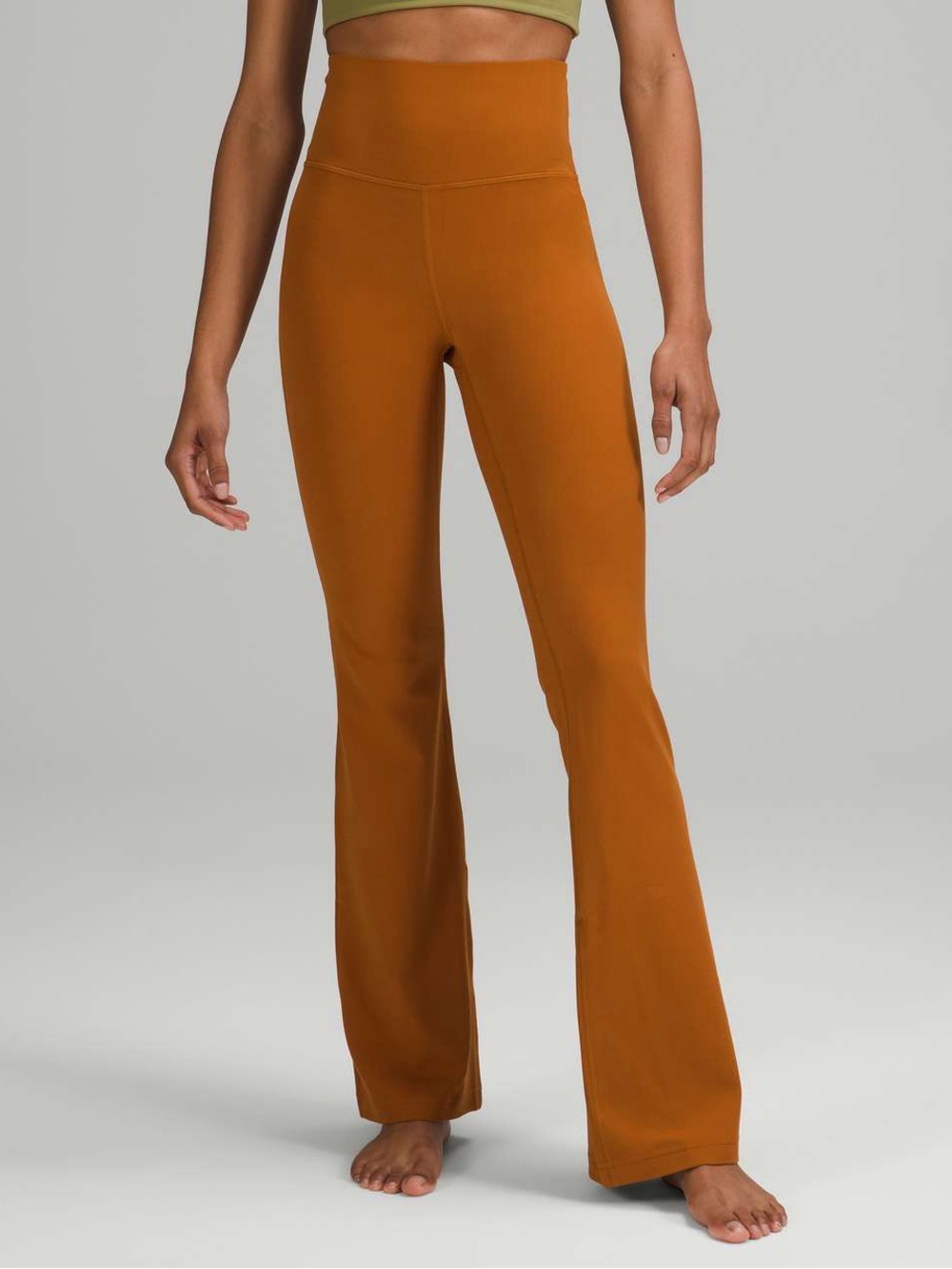 Lululemon Groove Super High-Rise Flared Legging Pant Nulu in Butternut Brown 10